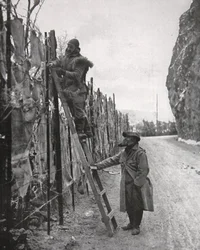 Den milda konsten att kamouflage i Vogeserna, illustration från The Illustrated War News, 14 mars 1917 (sepiafoto)
